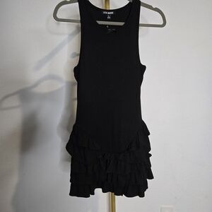 Steve Madden Black Ruffled Sleeveless mini Dress